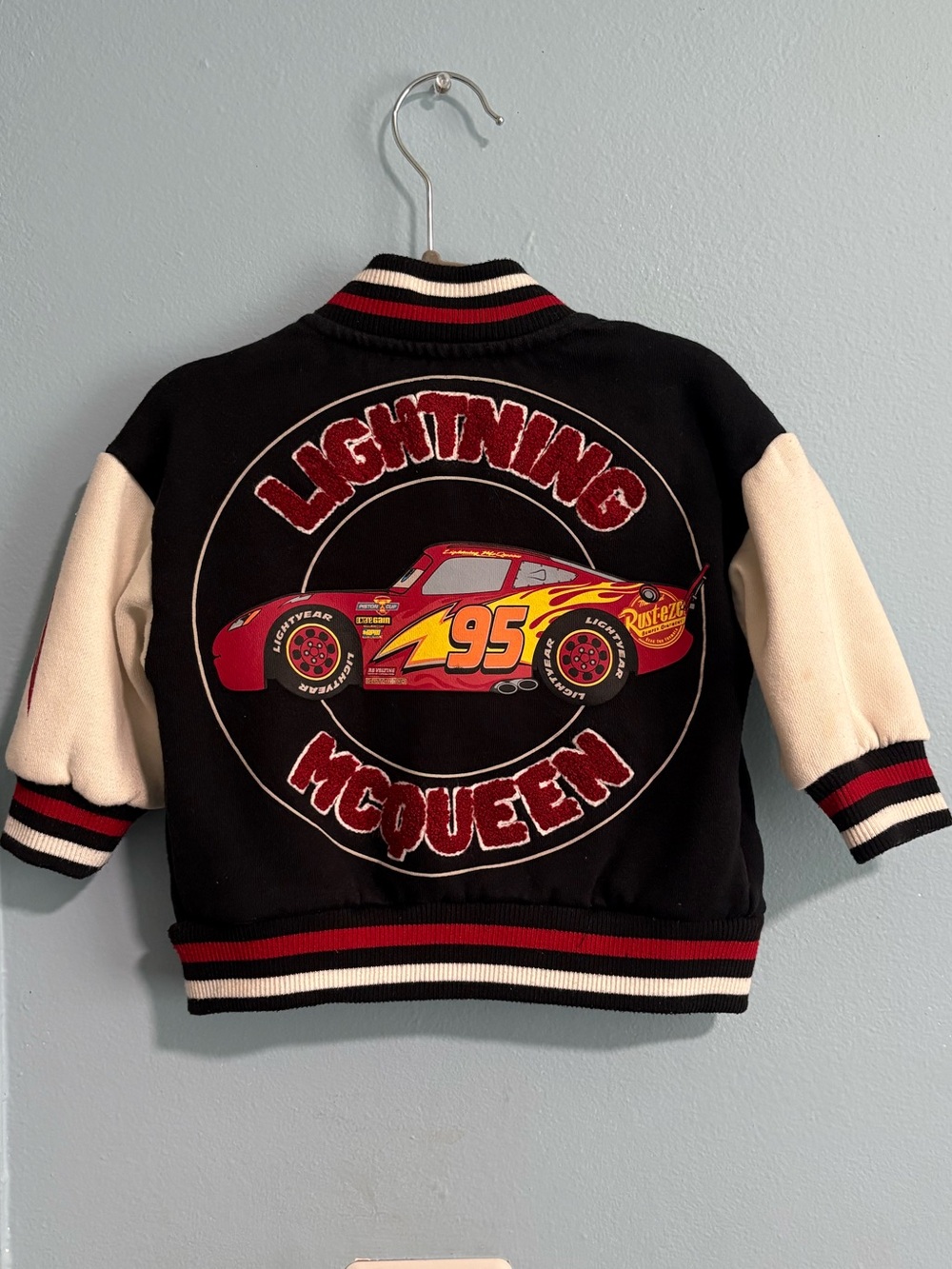 Disney Lightning McQueen Black Red & Cream Kids Jacket